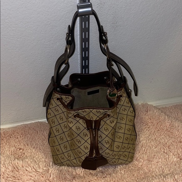 Dooney & Bourke Signature Canvas Bucket Bag - Picture 1 of 5